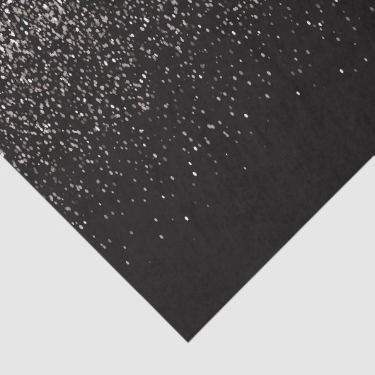 Schwarzer und Silberner Glitzer Seidenpapier (Ausschnitt)