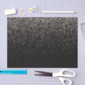 Schwarzer und Silberner Glitzer Seidenpapier (Handwerk)