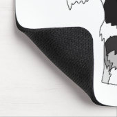 Schwarzer und silberner Schnauzer Mousepad (Ecke)