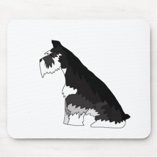 Schwarzer und silberner Schnauzer Mousepad
