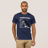 Schwarzer und silberner Schnauzer T-Shirt (Vorne ganz)