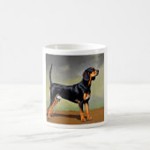 Schwarzer und Tan Coonhound Hund Kaffeetasse (Mittel)
