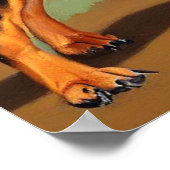 Schwarzer und Tan Coonhound Hund Poster (Ecke)