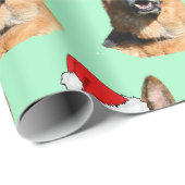 Schwarzer und Tan Deutscher Schäferhund mit Weihna Geschenkpapier (Rolleneckpunkt)