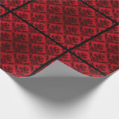 Schwarzer und tiefer Roter Got Geschenkpapier (Ecke)
