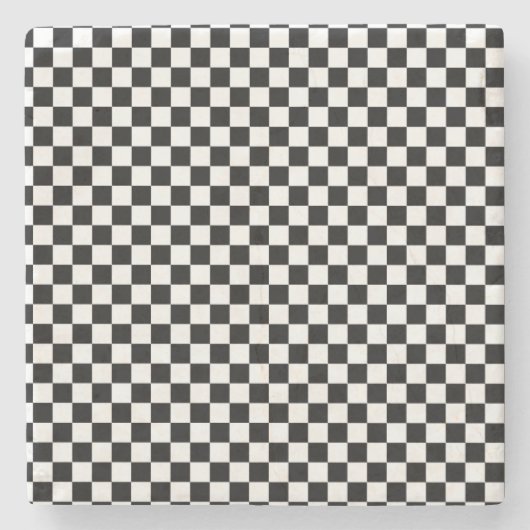 SCHWARZER UND WEISS ÜBERPRÜFTER UNTERSETZER AUS MA (Vorderseite)