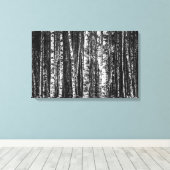 Schwarzer und weißer Abstrakter Birnenwald Leinwanddruck (Insitu (Holzboden))