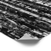 Schwarzer und weißer Abstrakter Birnenwald Poster (Ecke)