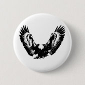 Schwarzer und weißer Adler Button (Vorderseite)
