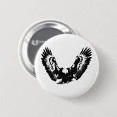 Schwarzer und weißer Adler Button (Vorne & Hinten)
