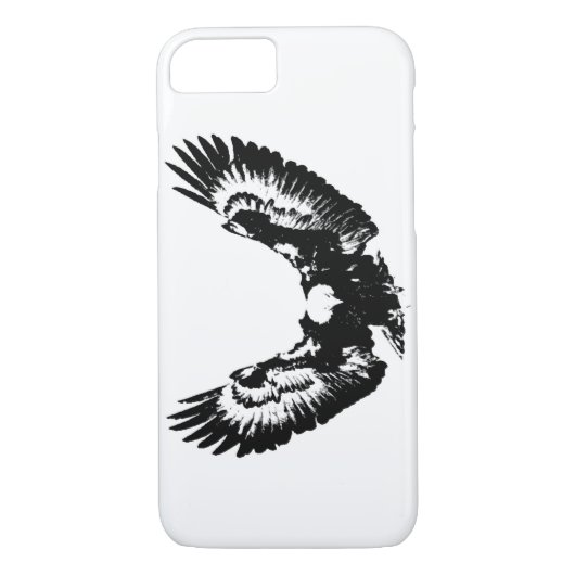 Schwarzer und weißer Adler Case-Mate iPhone Hülle (Rückseite)