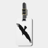 Schwarzer und weißer Adler Gepäckanhänger (Vorderseite vertikal)
