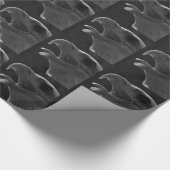 Schwarzer und weißer Adler Geschenkpapier (Ecke)