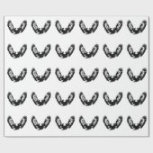 Schwarzer und weißer Adler Geschenkpapier (Flach)