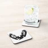 Schwarzer und weißer Adler Getränkeuntersetzer (Rechte Seite)