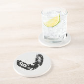 Schwarzer und weißer Adler Getränkeuntersetzer (Seite)