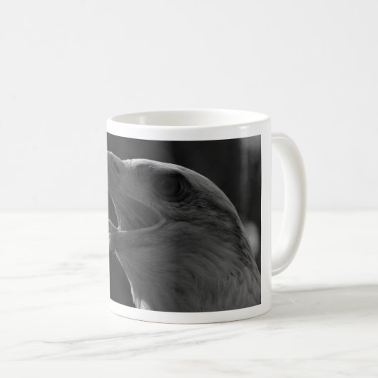 Schwarzer und weißer Adler Kaffeetasse (VorderseiteRechts)