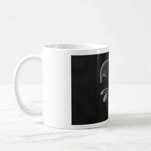 Schwarzer und weißer Adler Kaffeetasse (Links)
