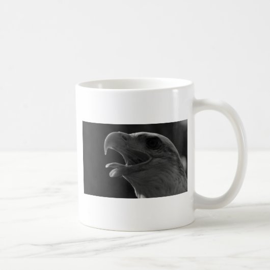 Schwarzer und weißer Adler Kaffeetasse (Rechts)