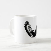Schwarzer und weißer Adler Kaffeetasse (Vorderseite Links)
