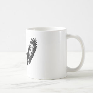 Schwarzer und weißer Adler Kaffeetasse