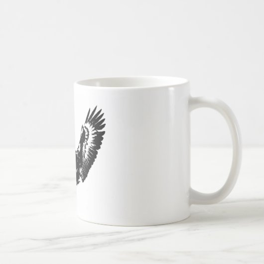Schwarzer und weißer Adler Kaffeetasse (Rechts)