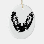 Schwarzer und weißer Adler Keramik Ornament (Rechts)