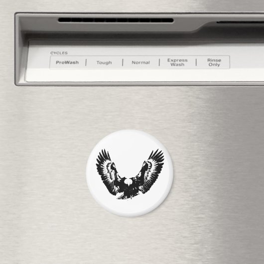 Schwarzer und weißer Adler Magnet (In Situ (Geschirrspüler))
