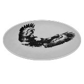 Schwarzer und weißer Adler Schneidebrett (Ecke)