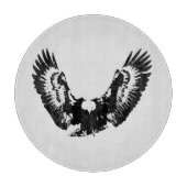 Schwarzer und weißer Adler Schneidebrett (Vorderseite)