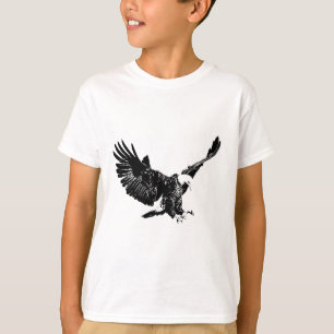 Schwarzer und weißer Adler T-Shirt