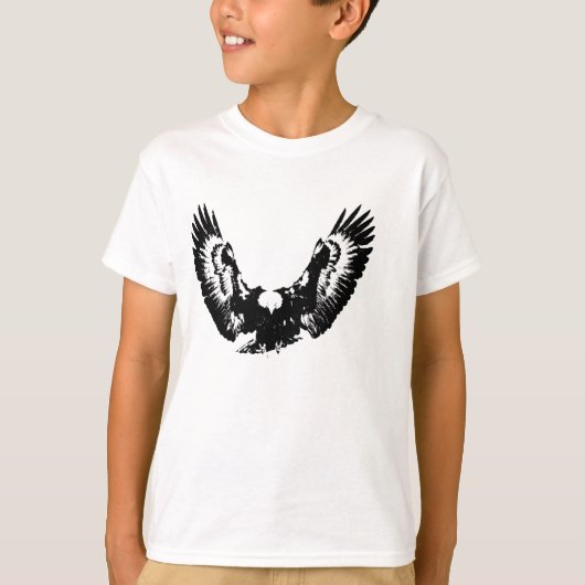 Schwarzer und weißer Adler T-Shirt (Vorderseite)
