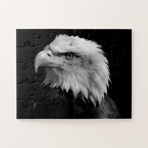 Schwarzer und weißer Adler - Tiere Kunst Puzzle