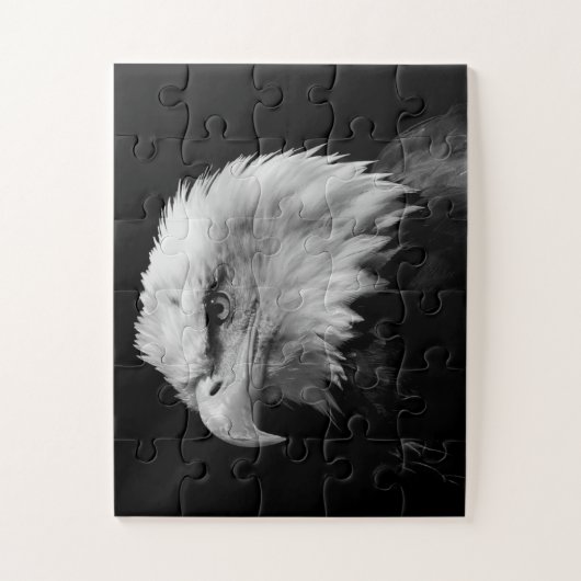 Schwarzer und weißer Adler - Tiere Kunst Puzzle (Vertikal)