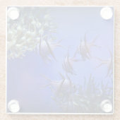 Schwarzer und weißer Angelfisch im tiefen Blauen M Glasuntersetzer (Rückseite)