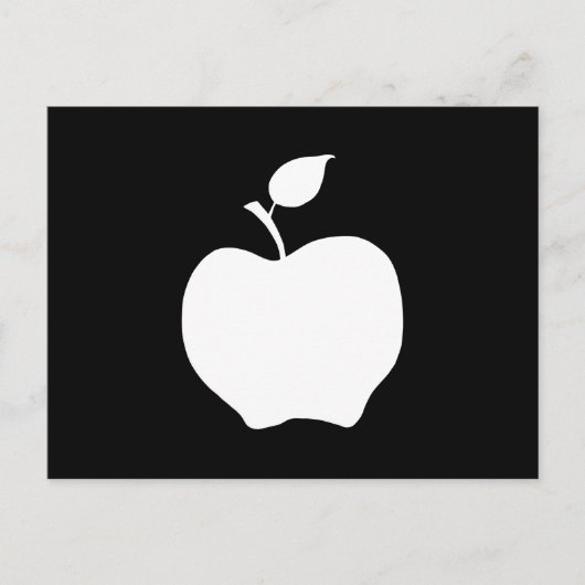 Schwarzer und weißer Apfel Postkarte (Vorderseite)
