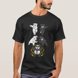 Schwarzer und weißer Bär in Panda Fusion T-Shirt