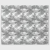 Schwarzer und weißer Buckelwal Geschenkpapier (Flach)