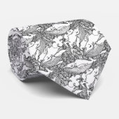 Schwarzer und weißer Buckelwal Krawatte (Gerollt)