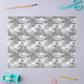 Schwarzer und weißer Buckelwal Seidenpapier (Basteln)