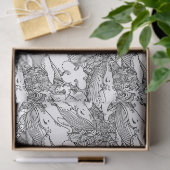 Schwarzer und weißer Buckelwal Seidenpapier (Geschenk)