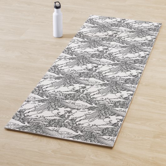 Schwarzer und weißer Buckelwal Yogamatte (Beispiel)