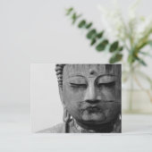Schwarzer und weißer Buddha Postkarte (Stehend Vorderseite)
