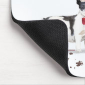 Schwarzer und weißer Bulldogge Mousepad (Ecke)