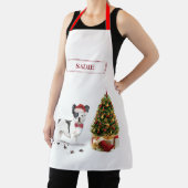 Schwarzer und weißer Bulldogge Schürze (InSitu)