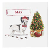 Schwarzer und weißer Bulldogge Würfel (Vorderseite)