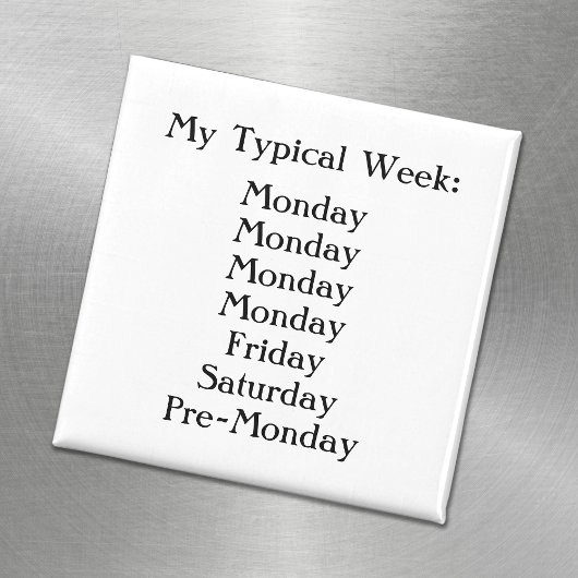 Schwarzer und weißer Büro Humor Magnet