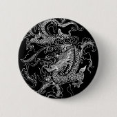 Schwarzer und Weißer Drache Button (Vorderseite)