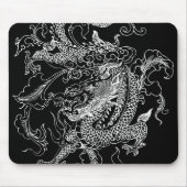 Schwarzer und Weißer Drache Mousepad (Vorne)