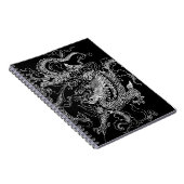 Schwarzer und Weißer Drache Notizblock (Rechte Seite)